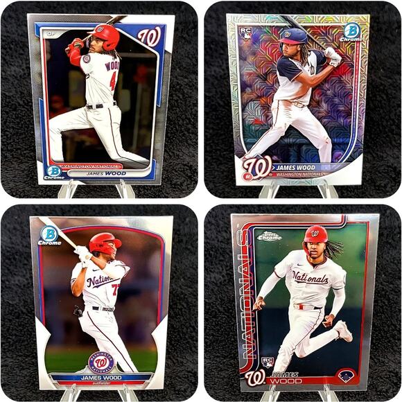 James Wood RC Insert Baseball Card Lot, Washington Nationals - Picture 1 of 9